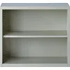 Lorell Fortress Series Bookcase - 34.5" X 13" X 30" - 2 X Shelf(ves) - Light Gray - Powder Coated - Steel -