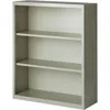 Lorell Fortress Series Bookcase - 34.5" X 13" X 42" - 3 X Shelf(ves) - Light Gray - Powder Coated - Steel -