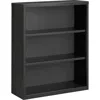 Lorell Fortress Series Bookcase - 34.5" X 13"42" - 3 Shelve(s) - Material: Steel - Finish: Charcoal, Powder