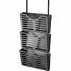 Lorell Hanging Triple Pocket File Set - 3 Pocket(s) - 30% Recycled - Black - Plastic - 1 Each In Gray