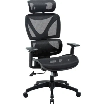 Lorell High Back Mesh Task Chair In Black