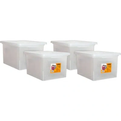 Lorell Letter/legal Plastic File Box In Clear