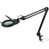 Lorell Magnifier Lamp With Clamp-on - 33" Height - 5.1" Width - 22 W Bulb - Glass, Metal - Black