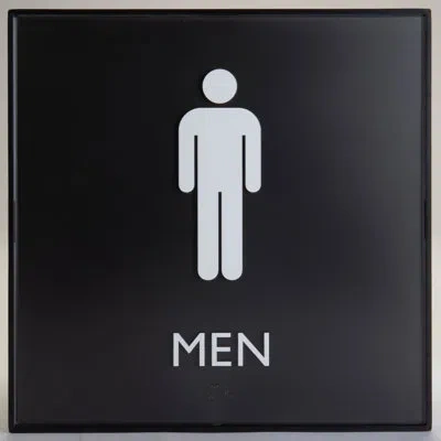 Lorell Men Restroom Sign In Black