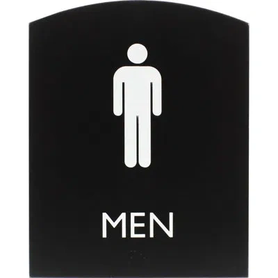 Lorell Men Restroom Sign In Black