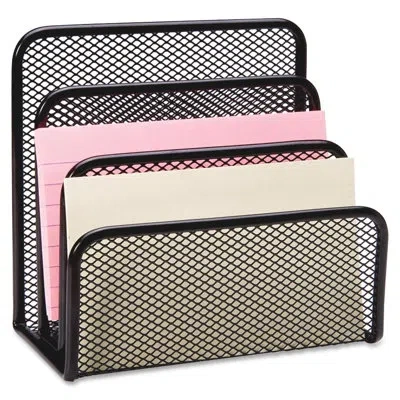 Lorell Mesh Vertical Desktop File Organizer In Black