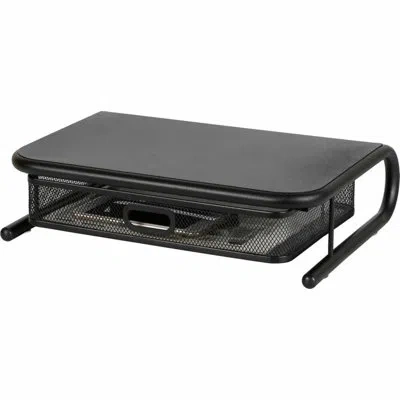 Lorell Mesh Wire Monitor Stand In Black