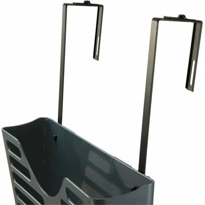 Lorell Metal Partition Hangers - 7" Size - Metal - Black - 2 / Pair