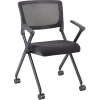 Lorell Nesting Mesh-back Chair In Black