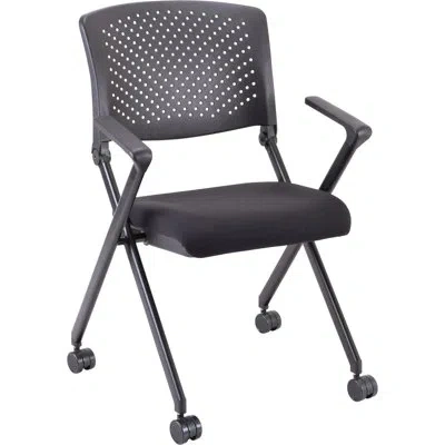 Lorell Nesting Stackable Chair In Black