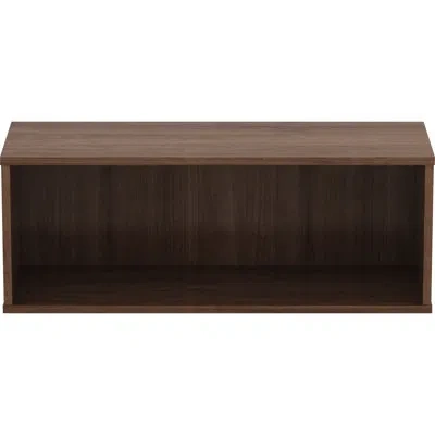 Lorell Panel System Open Storage Cabinet In Walnut