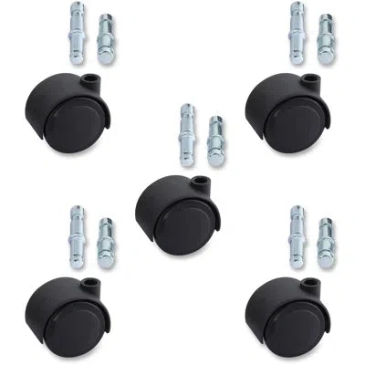 Lorell Premium Dual Soft Wheel Casters Hardware In Black