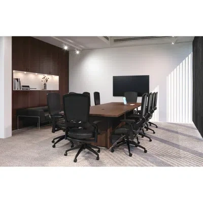 Lorell Prominence Conference Slim Table Base In Mahogany