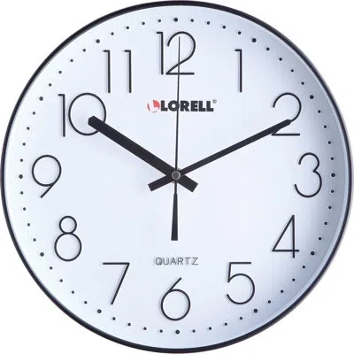 Lorell Quiet 12" Wall Clock In White