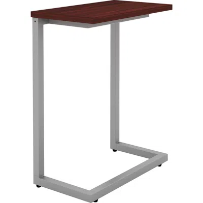 Lorell Quintessence Collection Cantilever Table - Mahogany Rectangle Top - Cantilever Base - 9.90" Table To In Animal Print