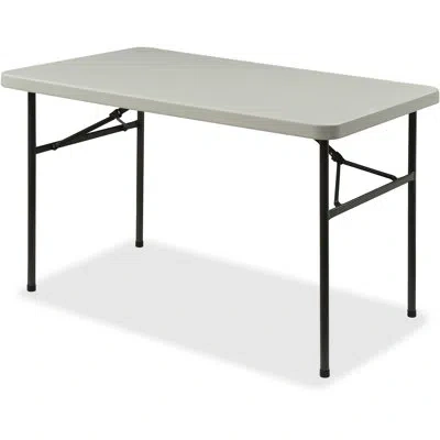Lorell Rectangular Banquet Table - Rectangle Top - Powder Coated Base X 48" Table Top Width X 30" Table Top In Gray
