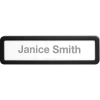 Lorell Recycled Plastic Cubicle Nameplate In Black