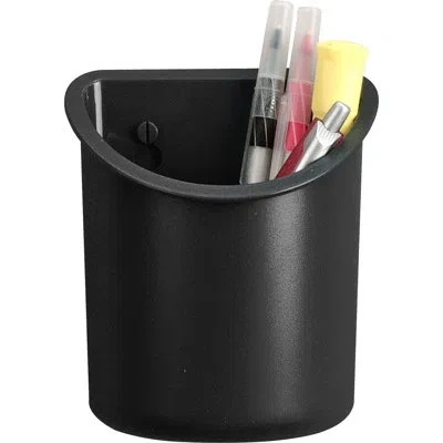 Lorell Recycled Plastic Mounting Pen Holder In Black