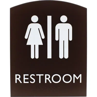 Lorell Restroom Sign In Black