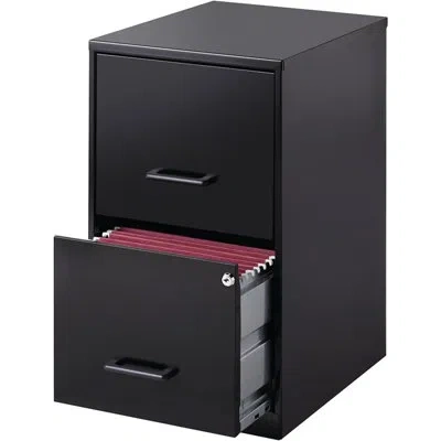 Lorell Soho 14.3 Wide 2 -drawer File Cabinet In Black