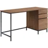 Lorell Soho Desk With Side Drawers - 55" X 23.6"30" - 3 X File Drawer(s) - Single Pedestal On Right Side -