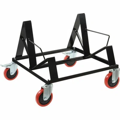 Lorell Stack Chair Steel Dolly In Black