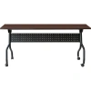 Lorell Training Table With Caster Wheels In Mahogany,black