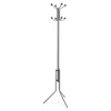 Lorell Tripod Base Coat Rack - 4 Hooks - 4 Pegs - For Coat, Jacket, Hat, Scarf - Metal - Silver - 1 Each