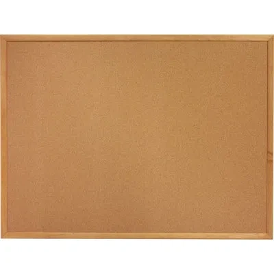 Lorell Wall Mounted Bulletin Board In Brown