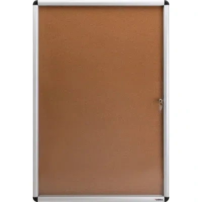 Lorell Wall Mounted Enclosed Bulletin Board In Natural Cork