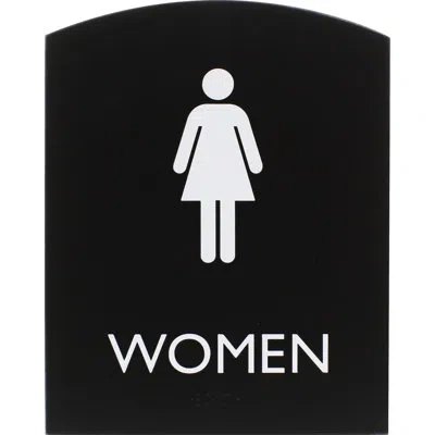 Lorell Women Restroom Sign In Black