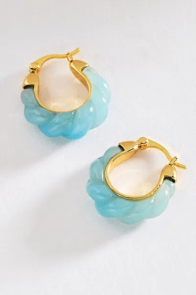 Loren Hope Alani Hoop Earrings In Blue