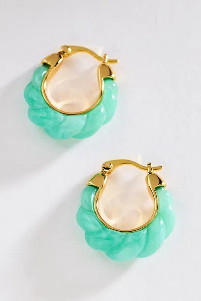 Loren Hope Alani Hoop Earrings In Green