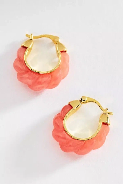 Loren Hope Alani Hoop Earrings In Pink
