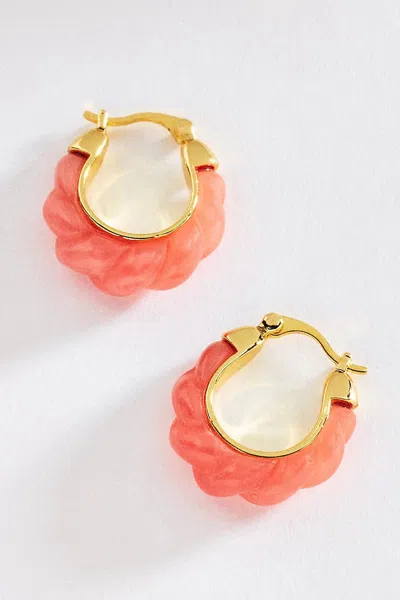 Loren Hope Alani Hoop Earrings In Pink