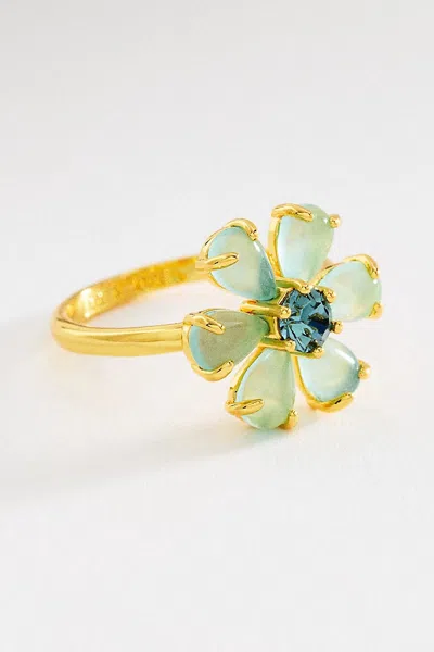 Loren Hope Emeline Flower Ring In Green