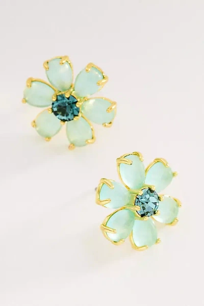 Loren Hope Emeline Flower Stud Earrings In Green