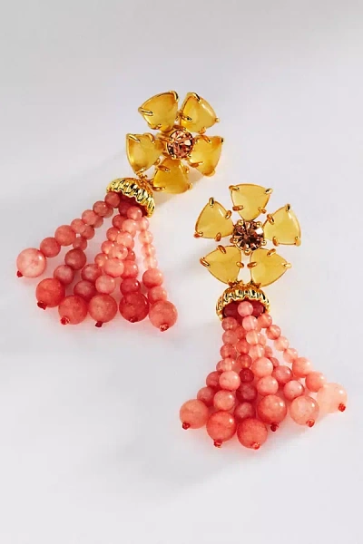 Loren Hope Talia Tassel Drop Earrings In Pink