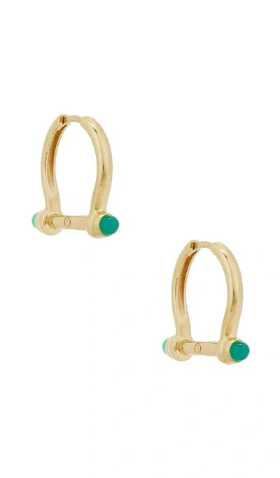 Loren Stewart Barbell Huggie Earrings In Vermeil