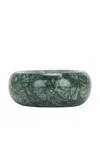 Loren Stewart Bialy Candle Holder In Indian Green Marble