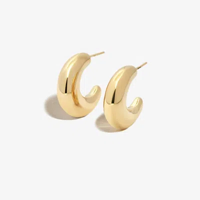 Loren Stewart Gold Vermeil Crescent Moon Small Hoop Earrings