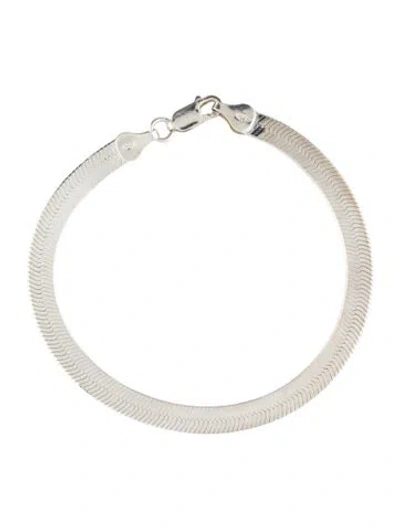 Pre-owned Loren Stewart Herringbone Bracelet, 7" In Multi