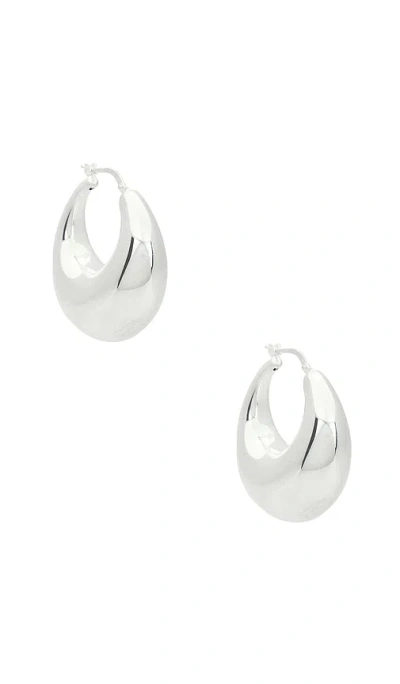 Loren Stewart La Lune Hoop Earrings In Sterling Silver