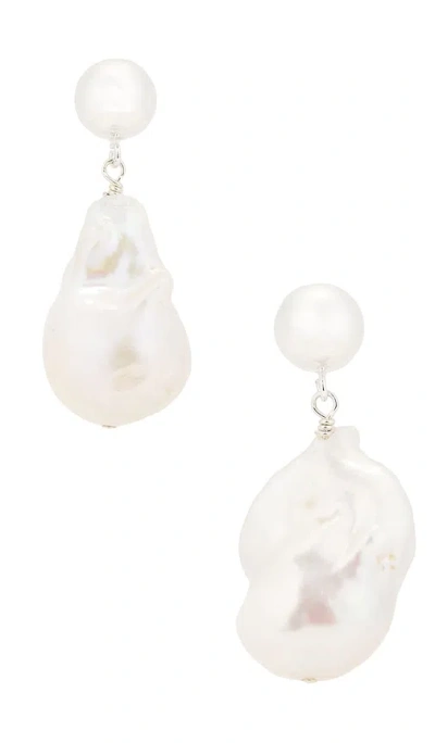 Loren Stewart Nymph Earrings In Sterling Silver & Pearl