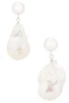 Loren Stewart Nymph Earrings In Sterling Silver & Pearl
