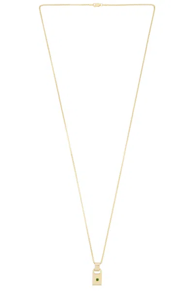 Loren Stewart Padlock Wrap Necklace In Vermeil & Chrome Diopside