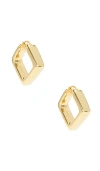 LOREN STEWART RHOMBUS HOOP EARRINGS