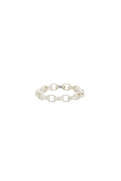 Loren Stewart Rolo Chain Ring In Sterling Silver