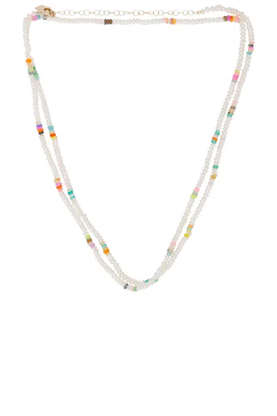 Loren Stewart Seed Pearl & Opal Wrap Strand Necklace In 14k Yellow Gold