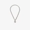 Loren Stewart Sterling Silver Medallion Melt Chain Necklace In Silver